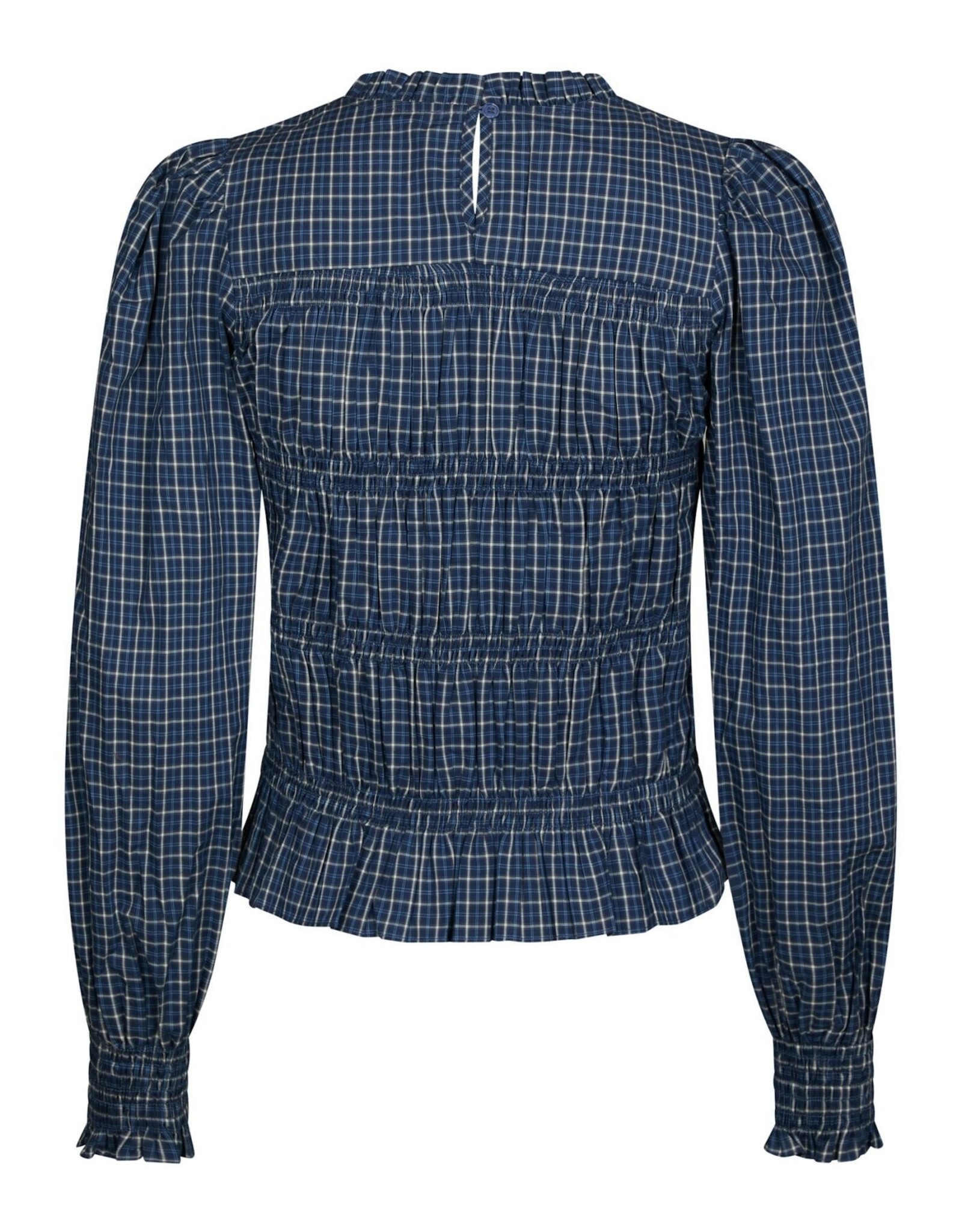 Blouse Check 'Marcia' - Blue - Neo Noir