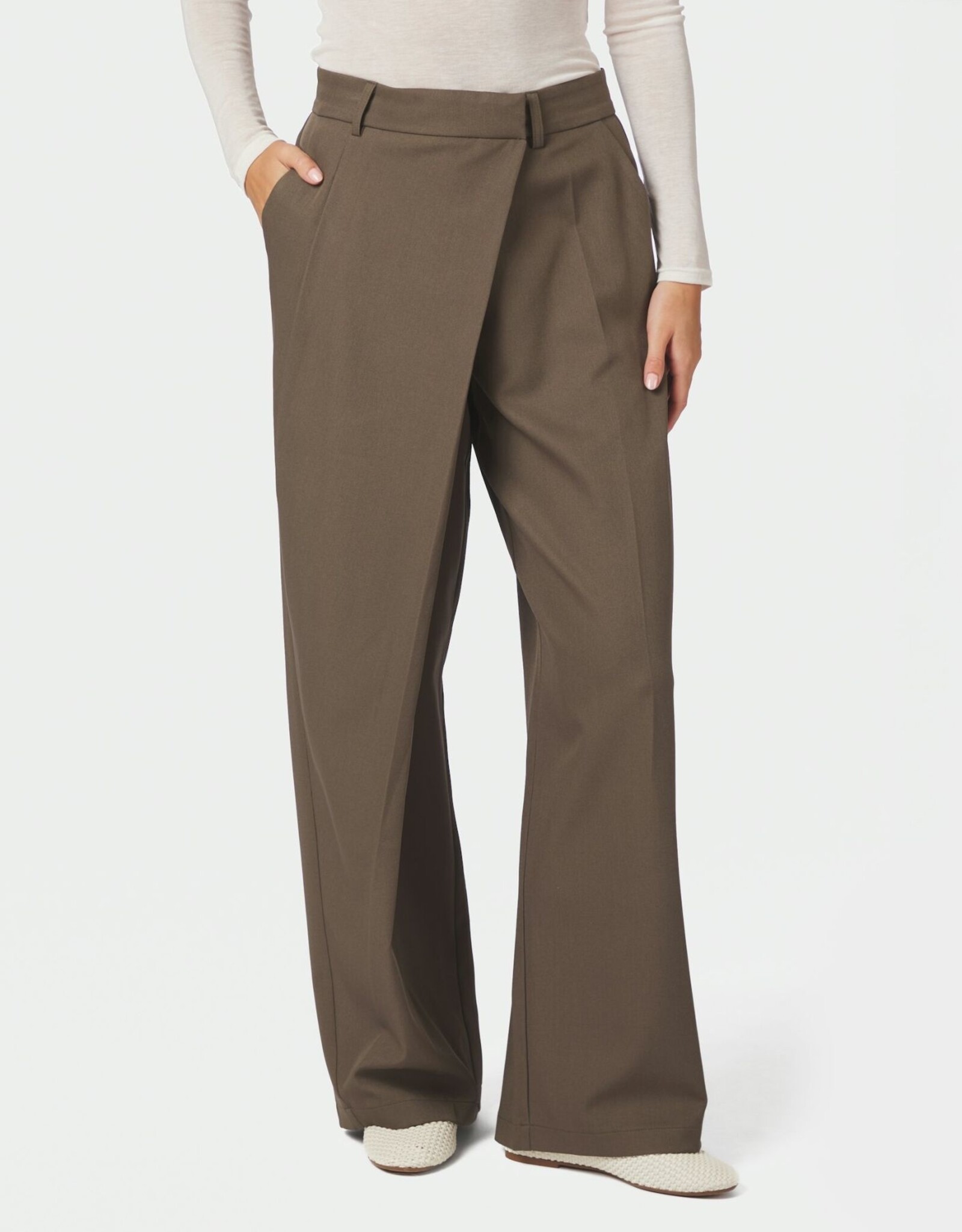 Broek Wrap 'Calina' - Dusty Brown - Neo Noir