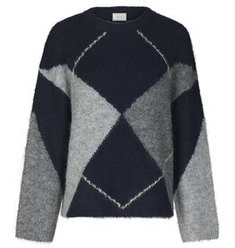 Pull Check 'Inga' - Navy - Neo Noir