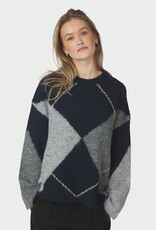 Pull Check 'Inga' - Navy - Neo Noir