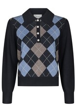 Pull Check 'Julina' - Navy - Neo Noir