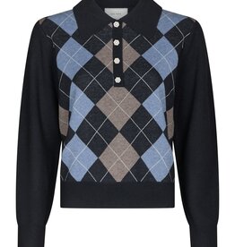 Pull Check 'Julina' - Navy - Neo Noir
