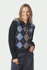 Pull Check 'Julina' - Navy - Neo Noir