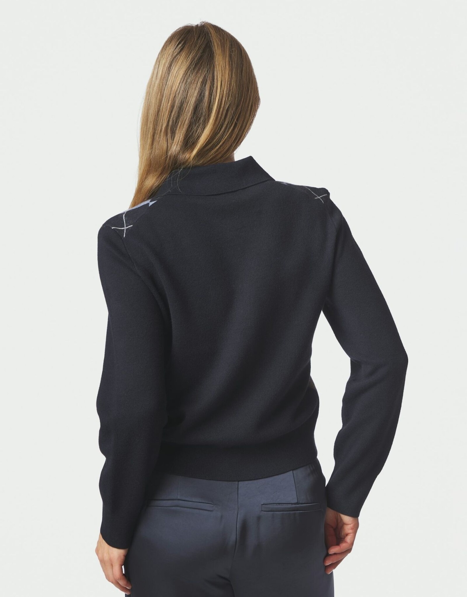 Pull Check 'Julina' - Navy - Neo Noir