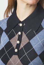 Pull Check 'Julina' - Navy - Neo Noir