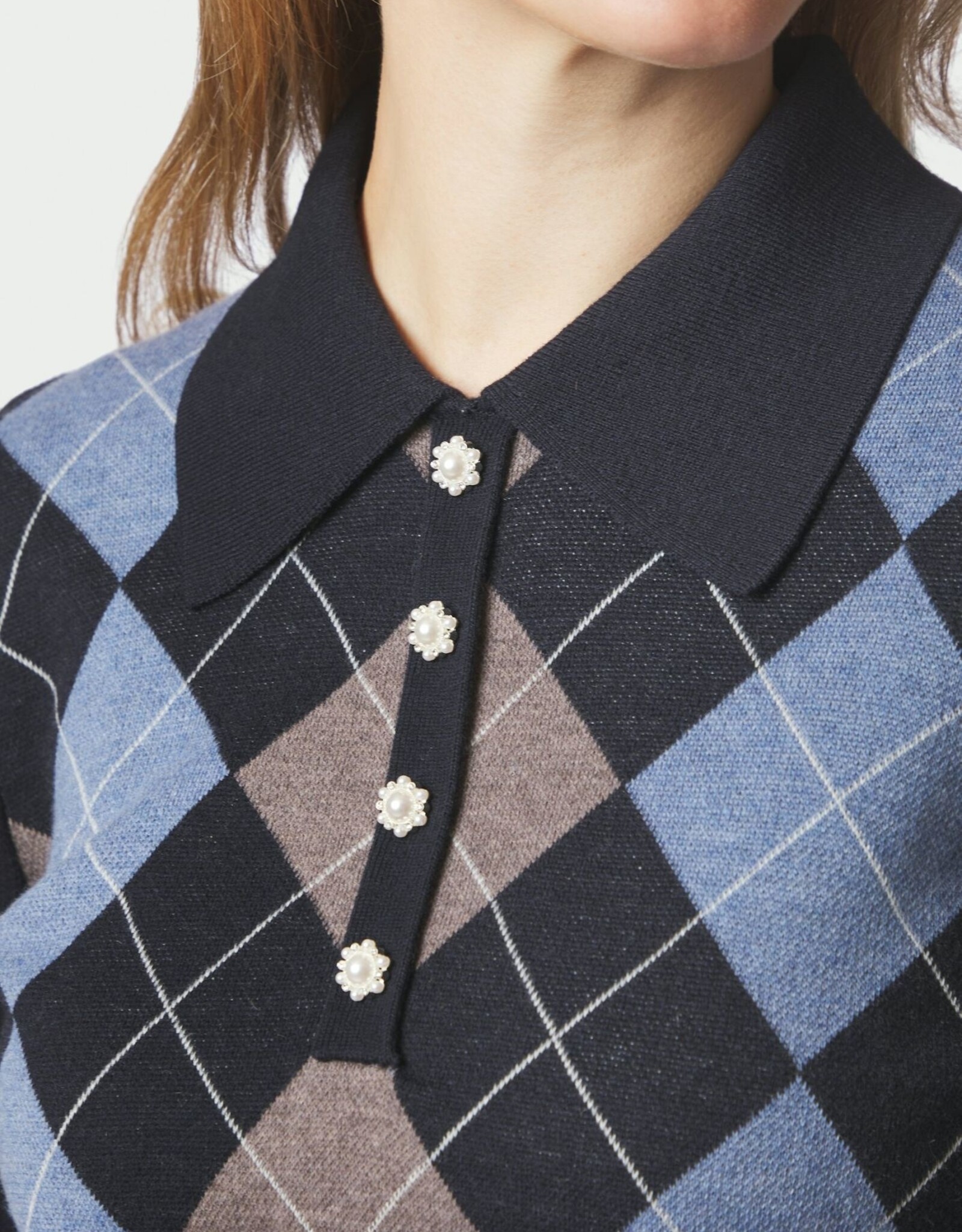 Pull Check 'Julina' - Navy - Neo Noir