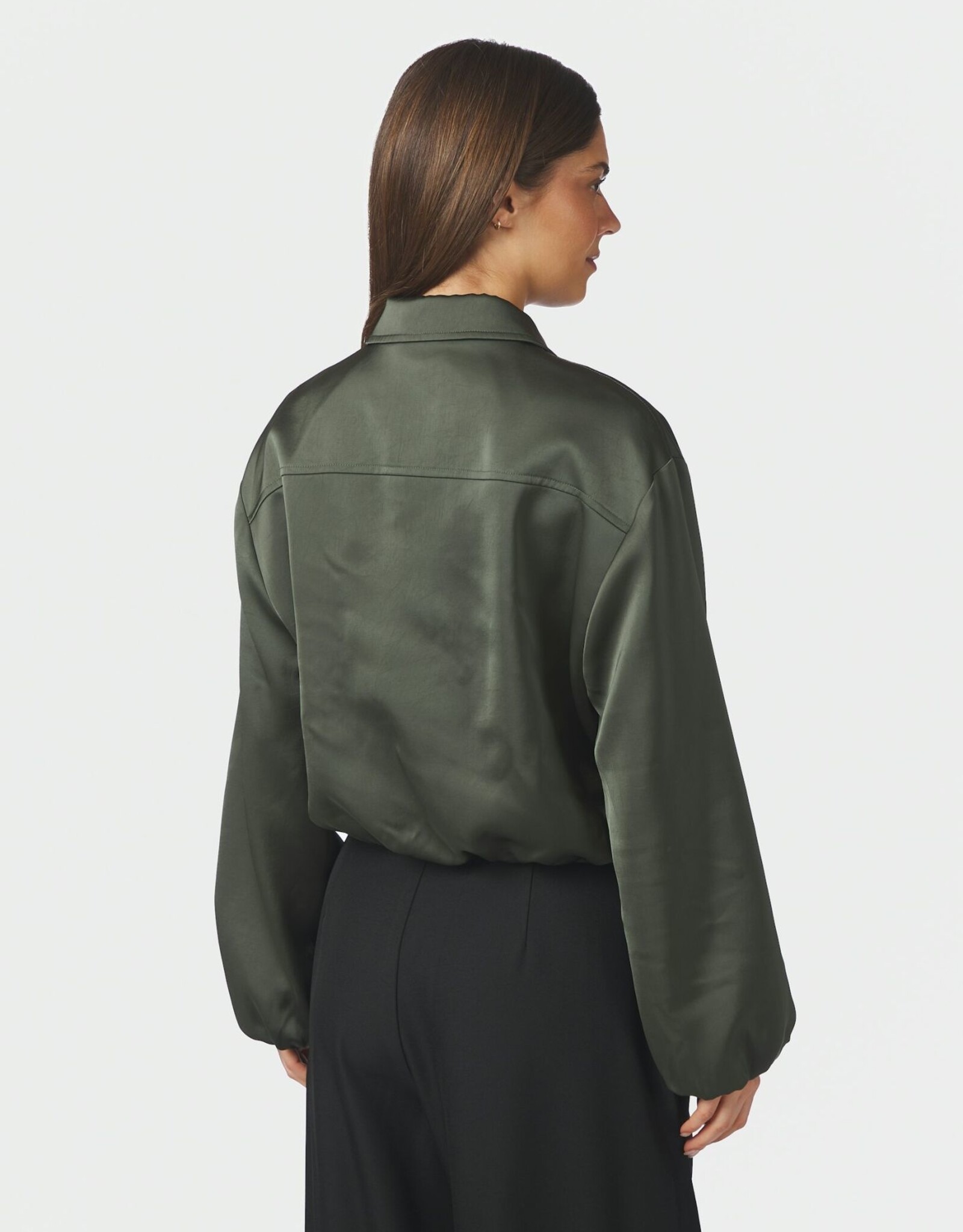 Jacket Heavy Sateen 'Denielle' - Deep Green - Neo Noir