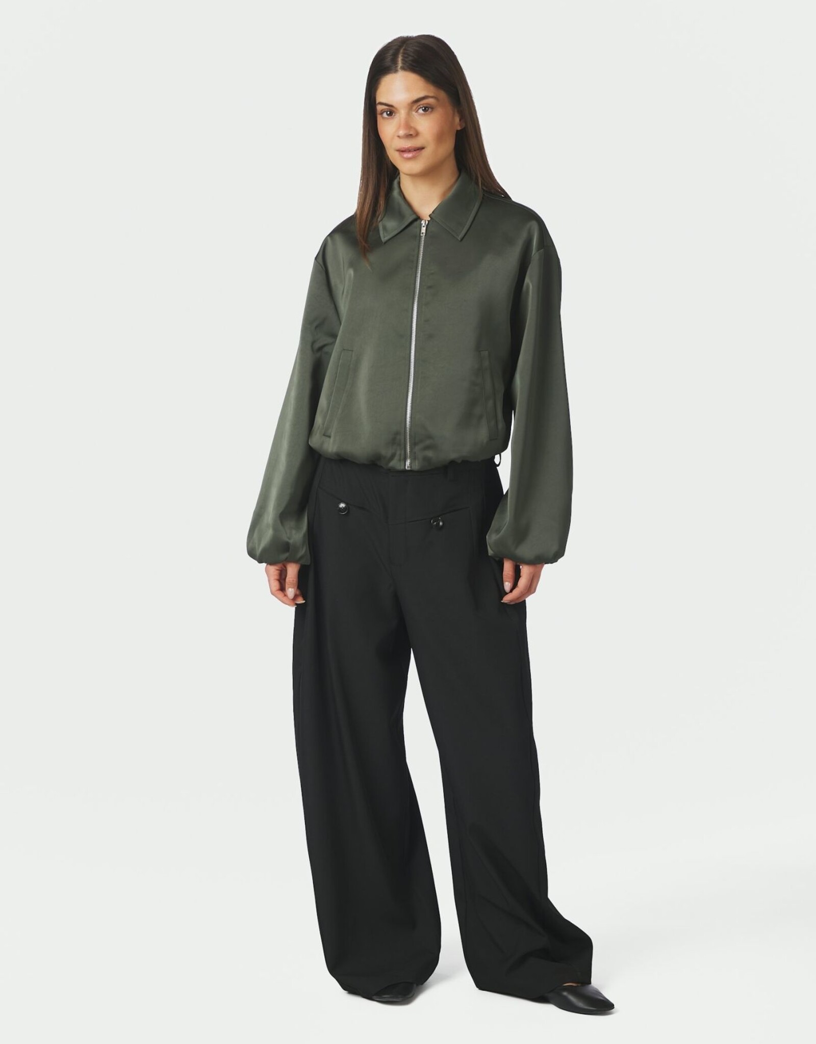 Jacket Heavy Sateen 'Denielle' - Deep Green - Neo Noir