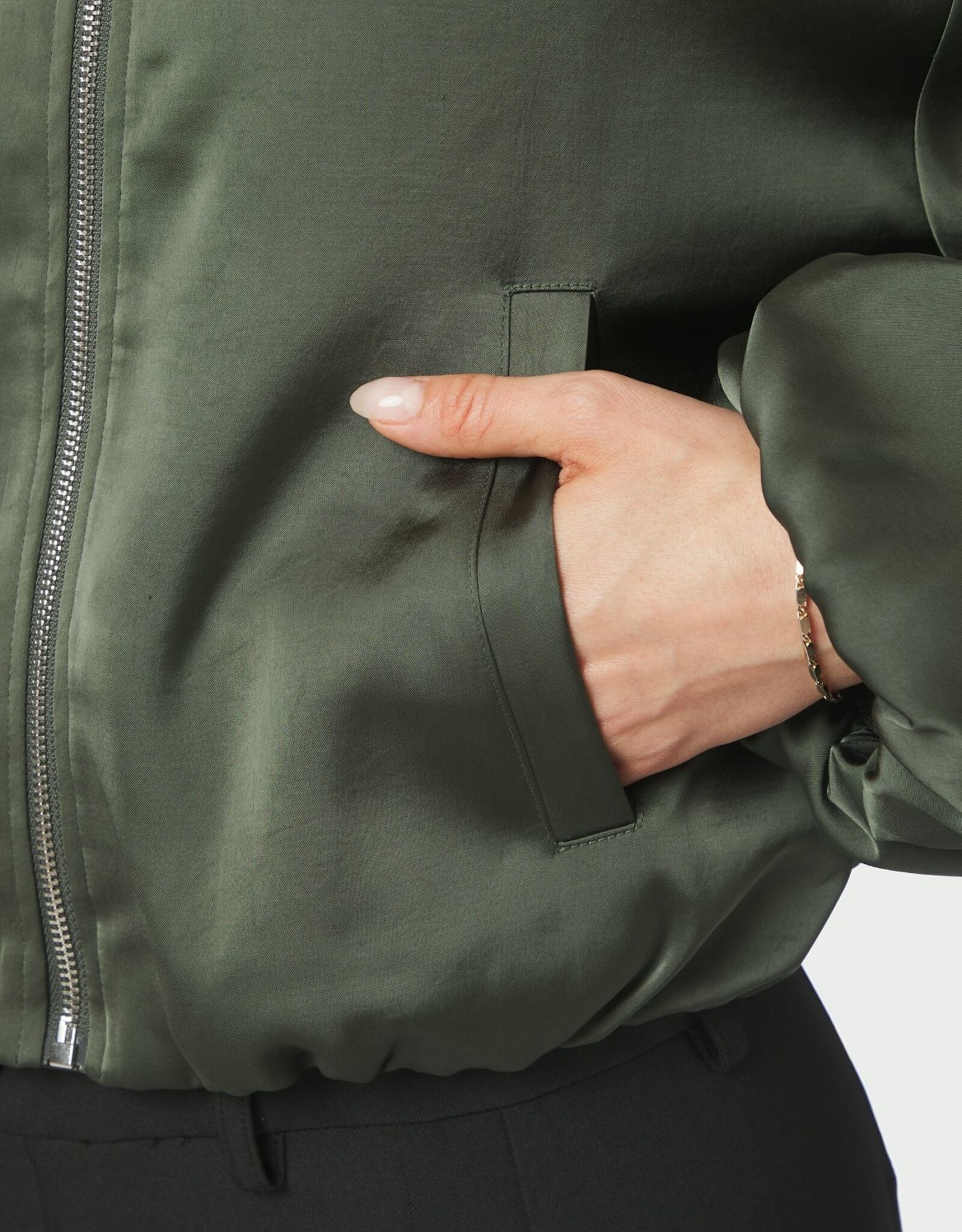 Jacket Heavy Sateen 'Denielle' - Deep Green - Neo Noir