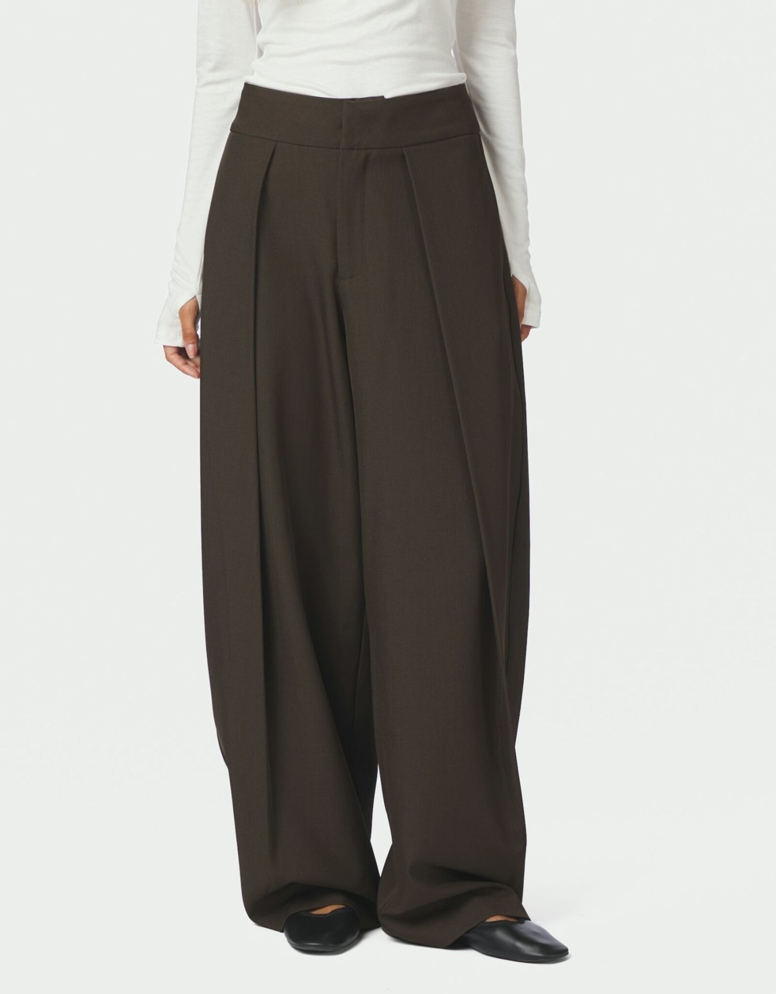 Broek 'Lucille' - Dark Brown - Neo Noir