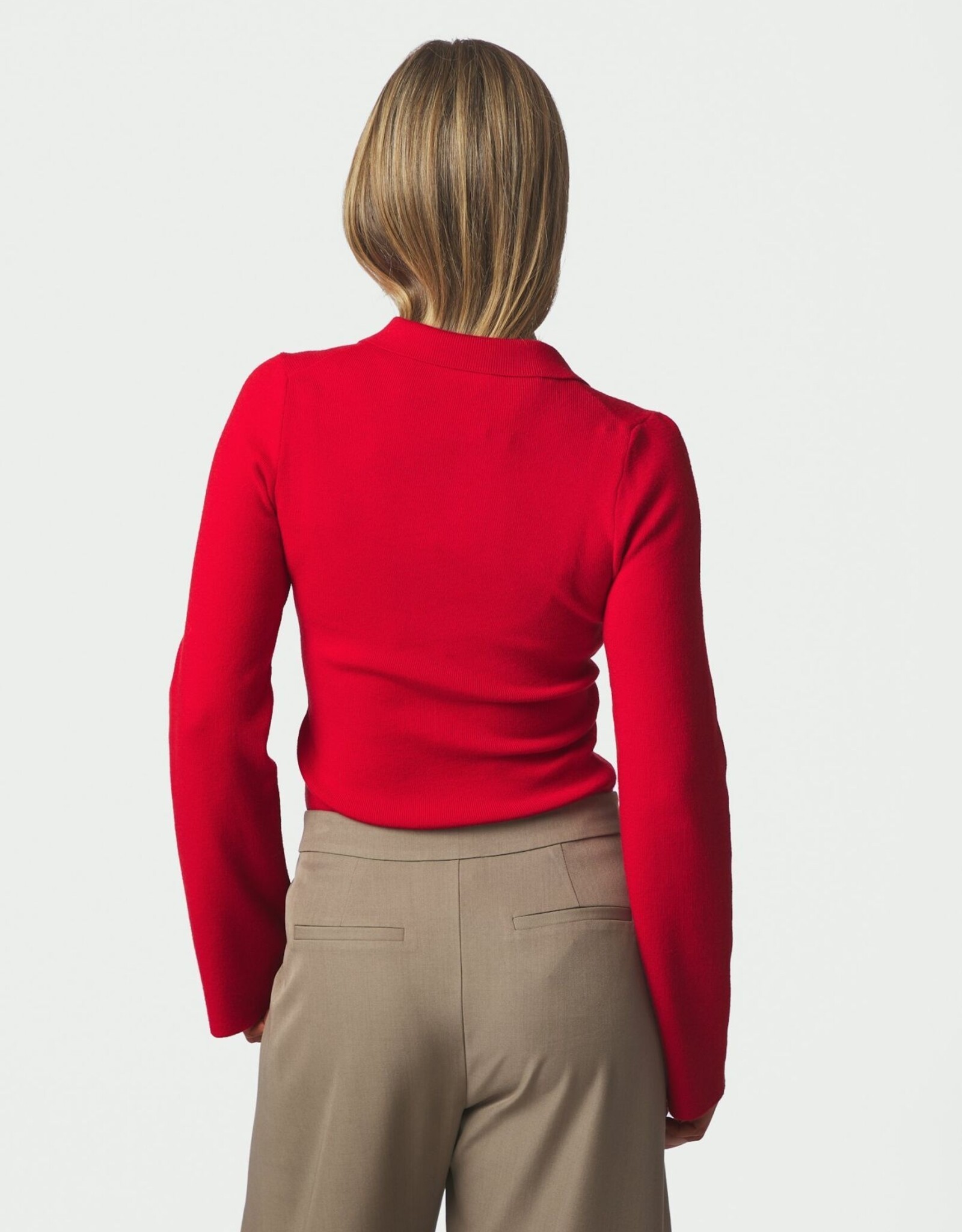 Polo Knit 'Fannya' - Red - Neo Noir