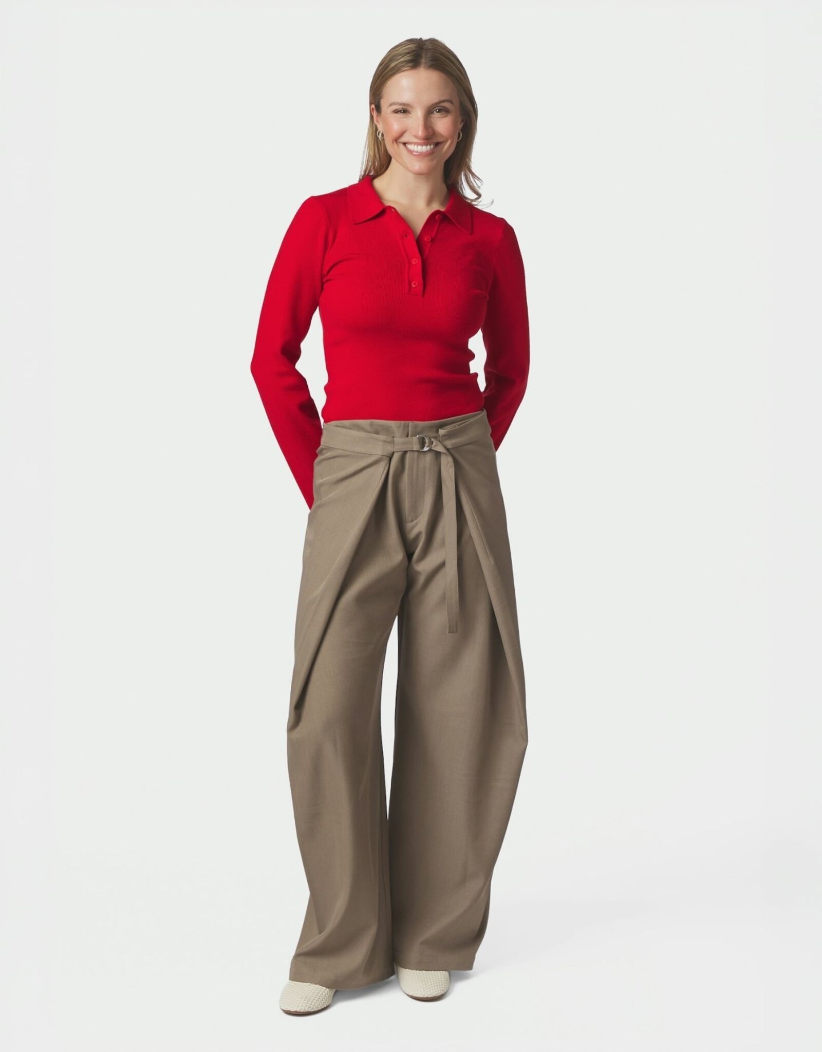 Polo Knit 'Fannya' - Red - Neo Noir