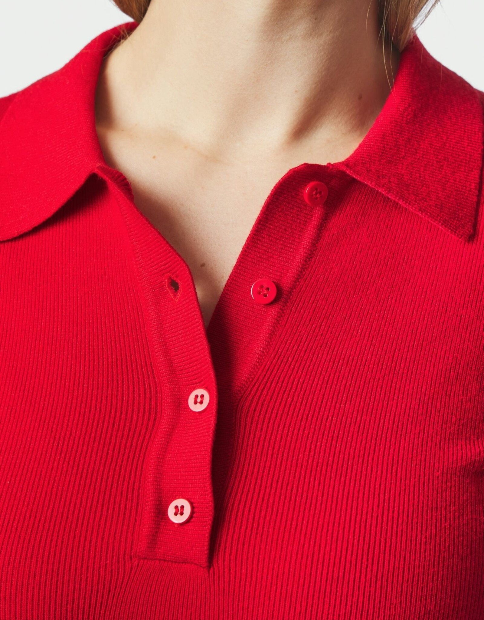 Polo Knit 'Fannya' - Red - Neo Noir