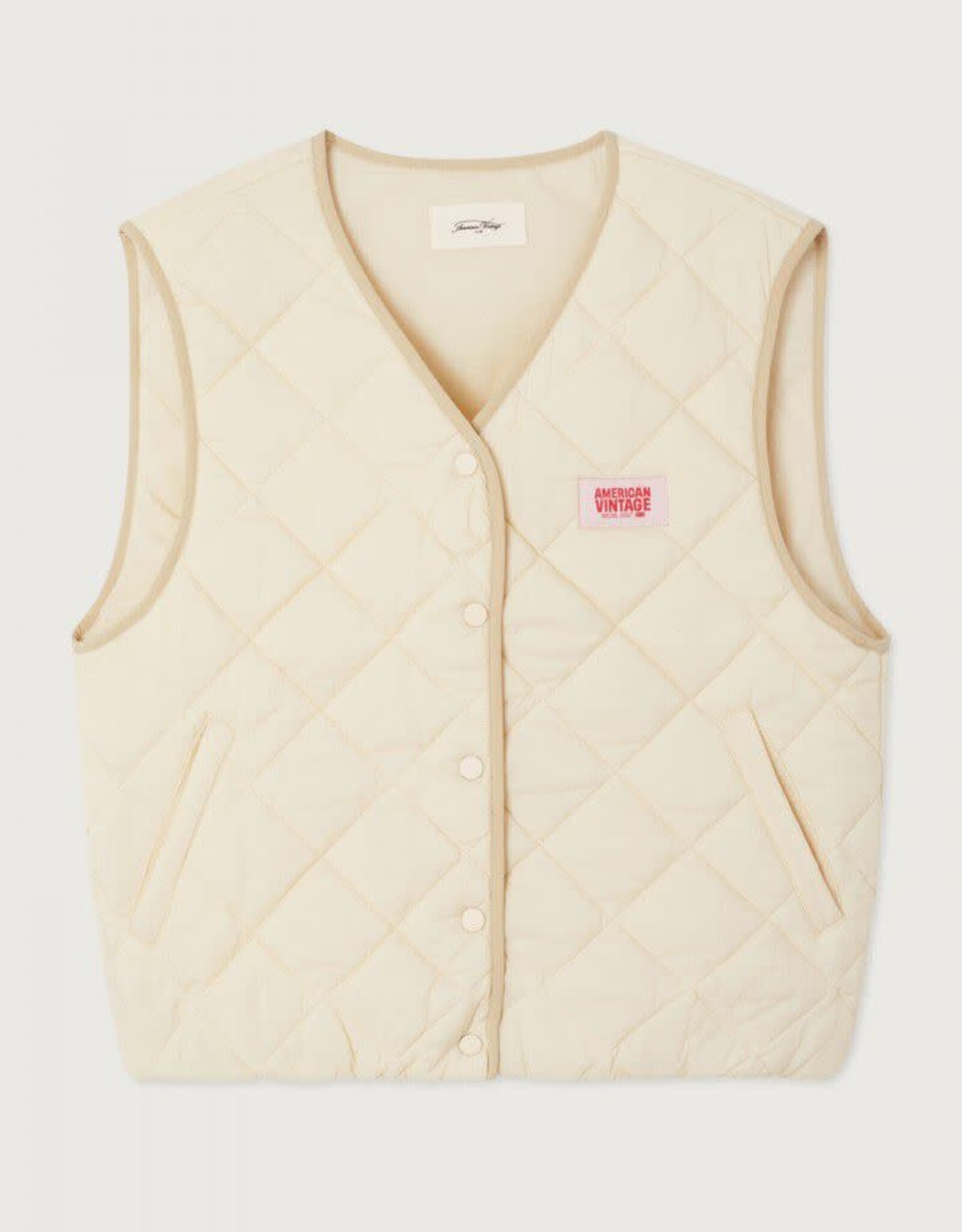 American Vintage Bodywarmer 'Yupibam' - Creme - Yup16B -  American Vintage