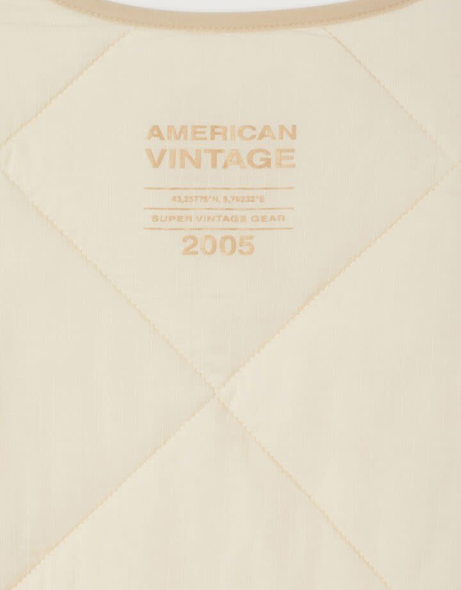 American Vintage Bodywarmer 'Yupibam' - Creme - Yup16B -  American Vintage