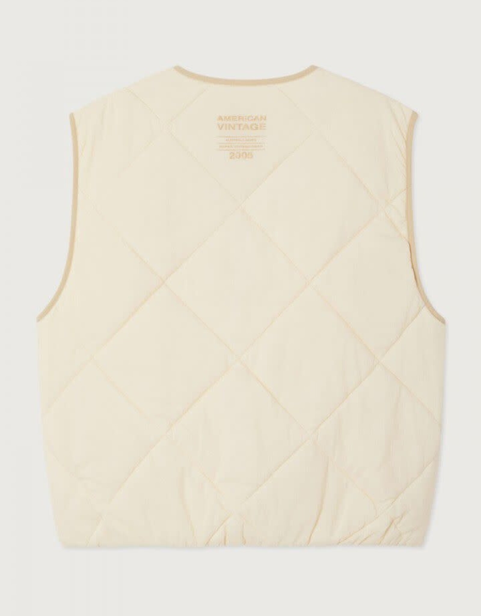 American Vintage Bodywarmer 'Yupibam' - Creme - Yup16B -  American Vintage