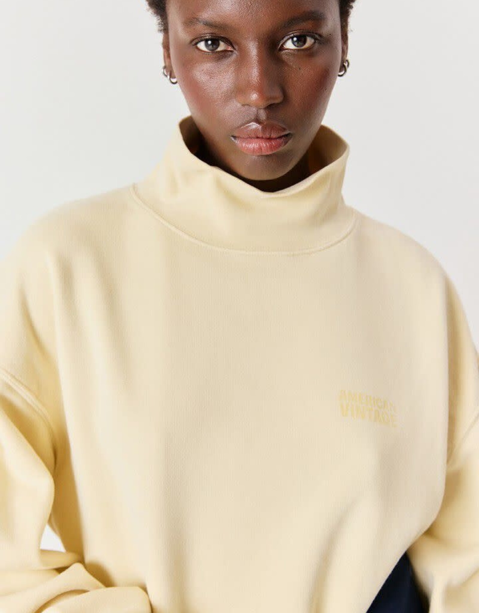 American Vintage Sweater 'Jitbay' - Limonade Vintage - Jit03AB-   American Vintage