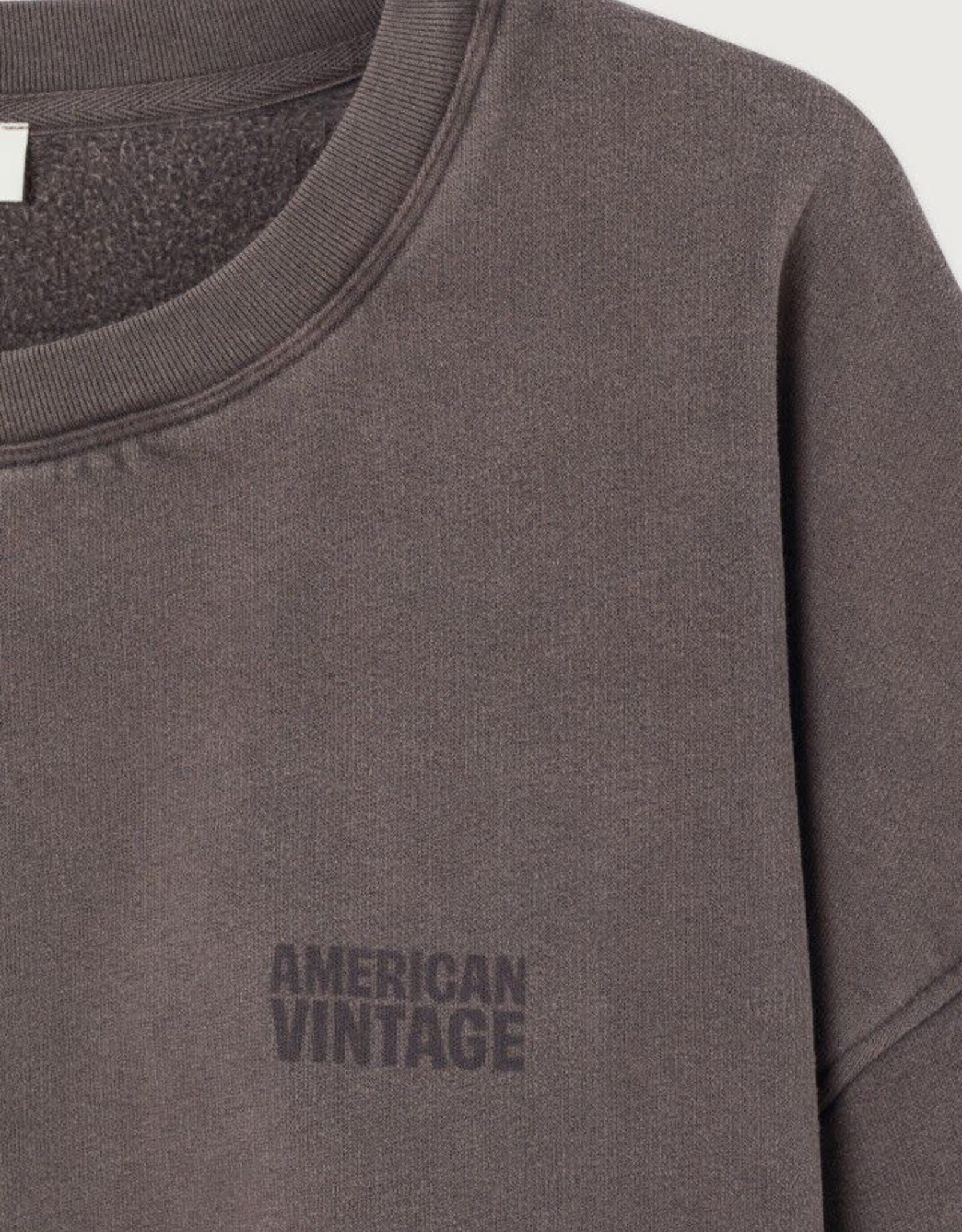 American Vintage Sweater 'Jitbay' - Cendre Vintage - Jit03A -   American Vintage