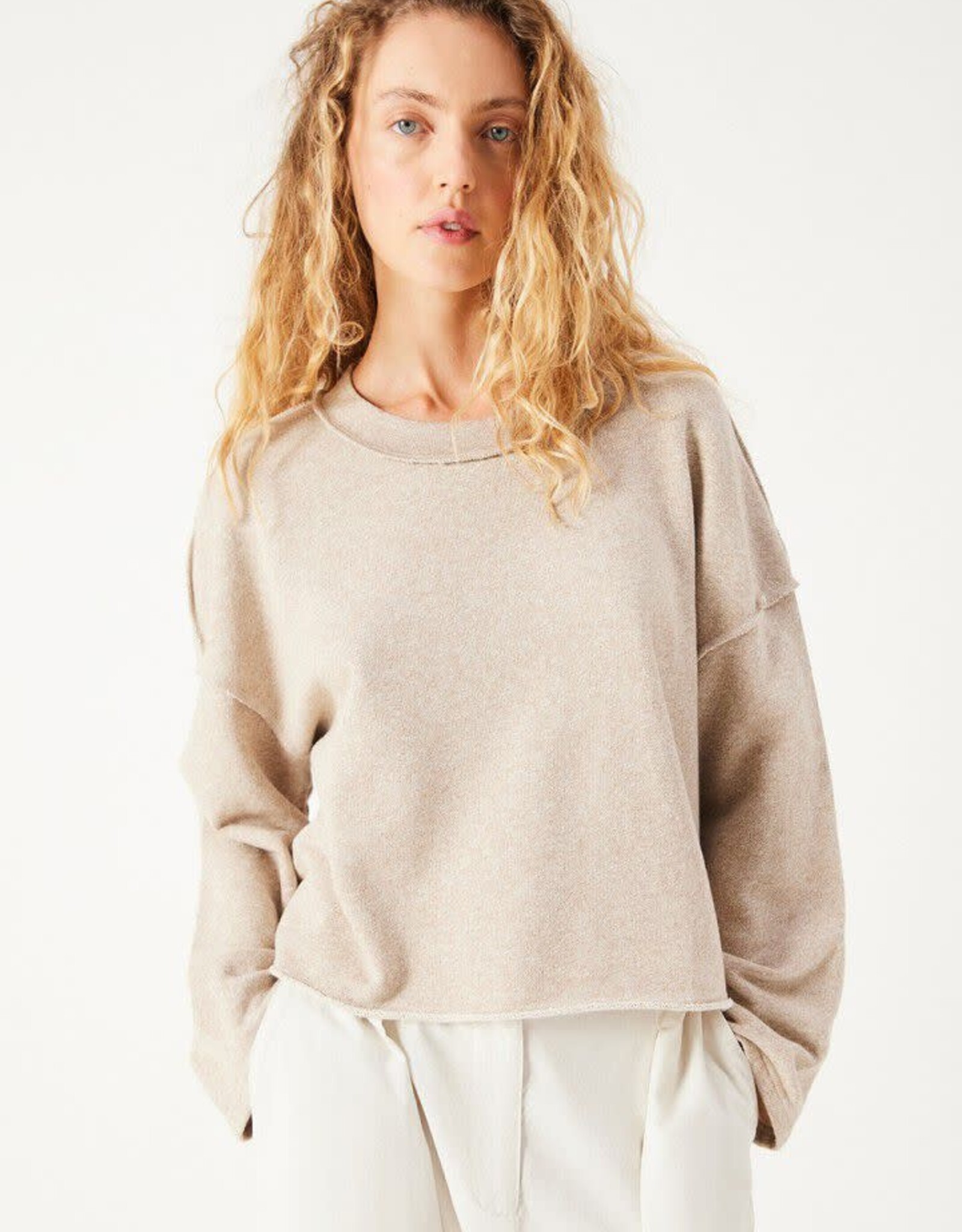 American Vintage Sweater 'Dantown' - Ice Cream Melange - Dan03A -  American Vintage