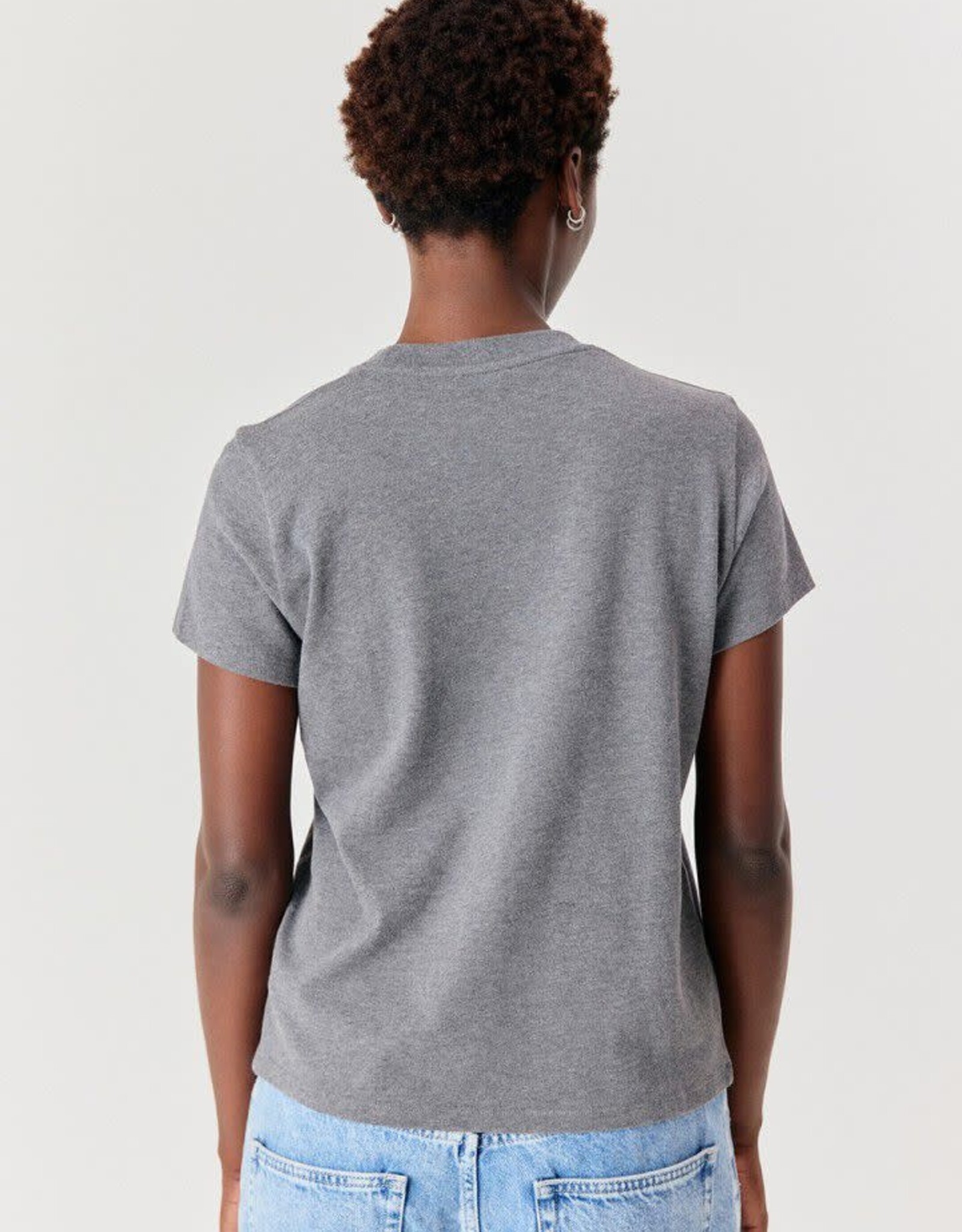 American Vintage T- Shirt Korte Mouw  'Ykobow' - Granite Chine  - Yko02C -  American Vintage