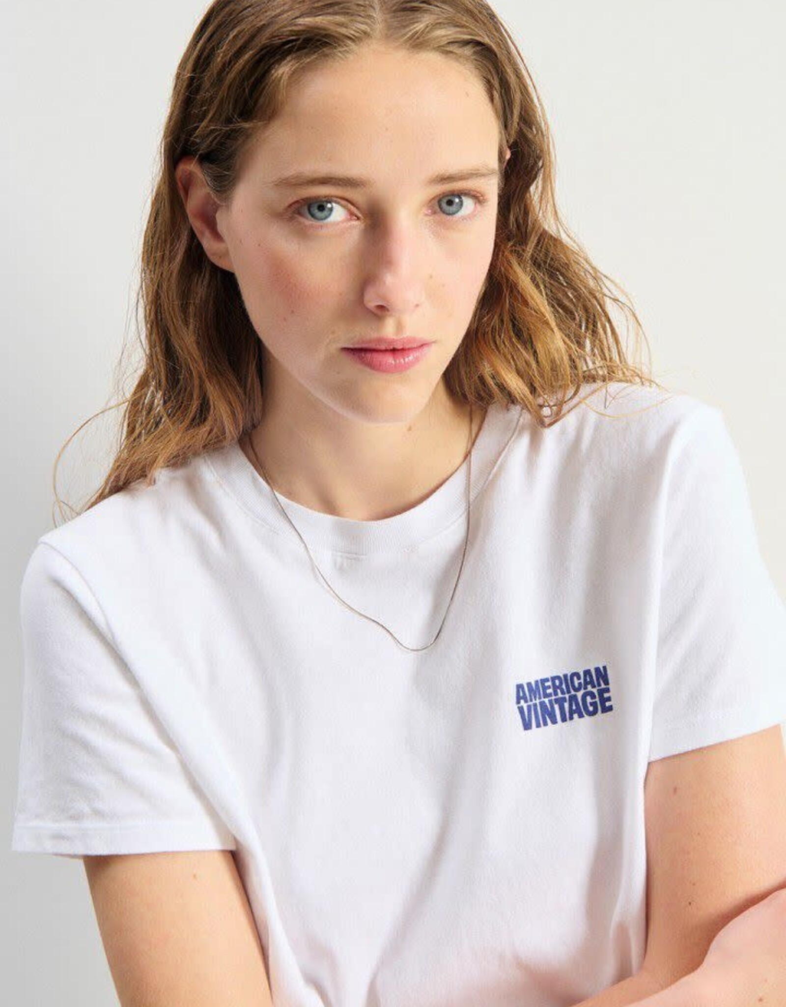 American Vintage T- Shirt Korte Mouw 'Ykobow' - Blanc - Yko02C -  American Vintage