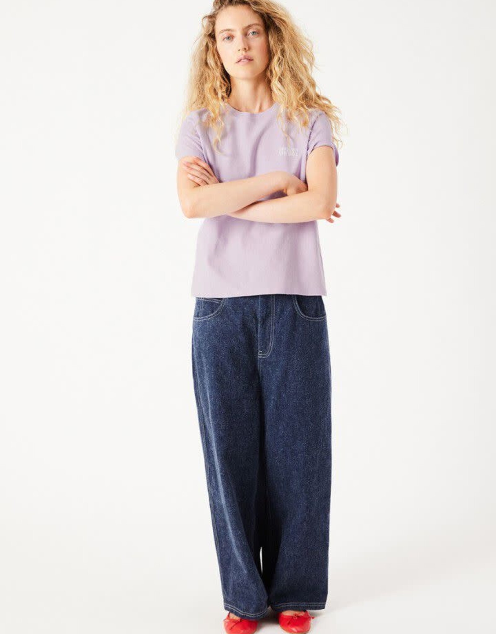American Vintage T- Shirt Korte Mouw 'Ykobow' - Lilas - Yko02C -  American Vintage