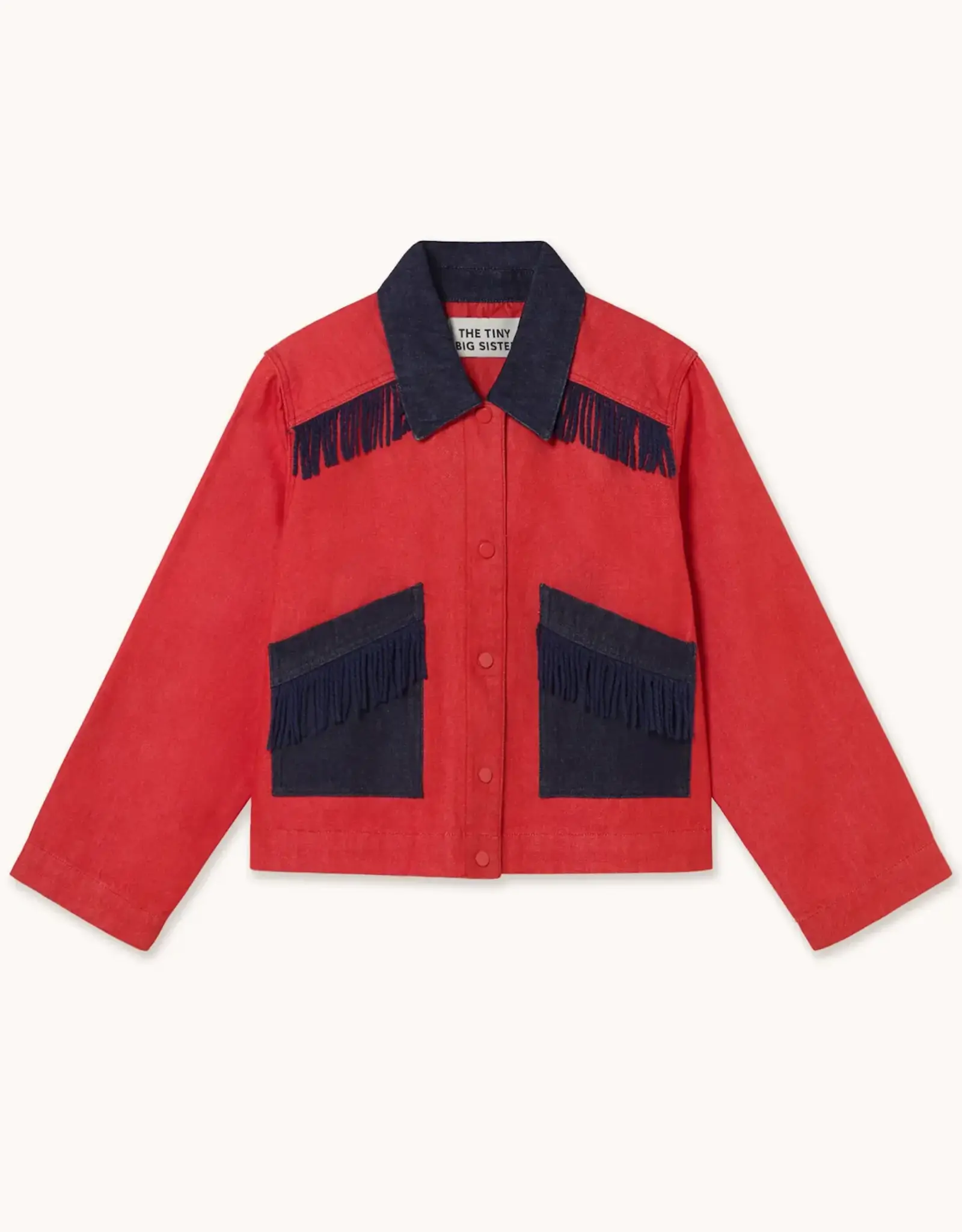 The Tiny Big Sister Jacket 'Bicolor' - Dark Red - The Tiny Big Sister