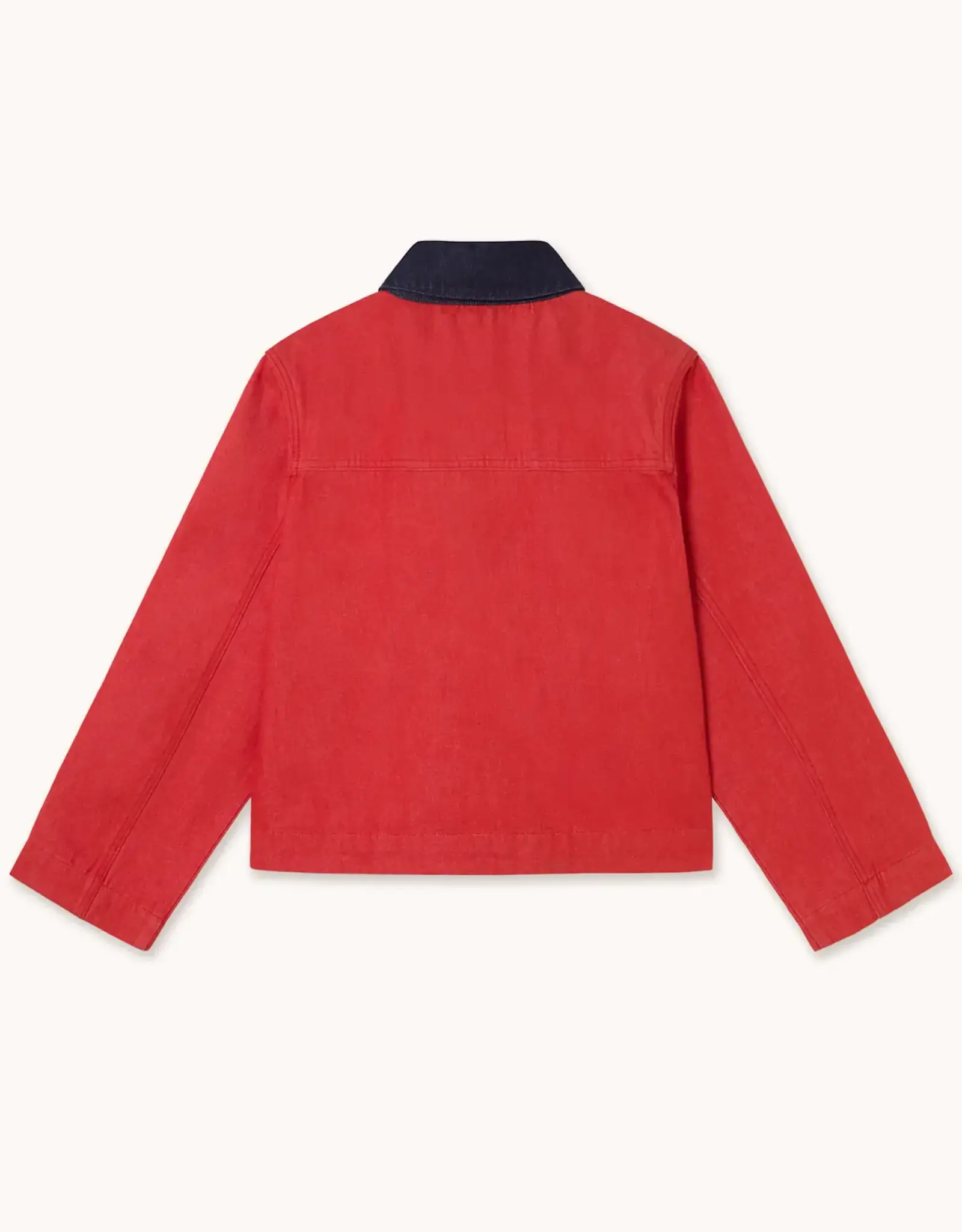 The Tiny Big Sister Jacket 'Bicolor' - Dark Red - The Tiny Big Sister