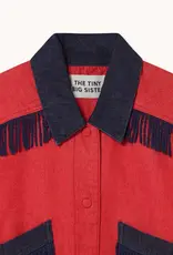 The Tiny Big Sister Jacket 'Bicolor' - Dark Red - The Tiny Big Sister