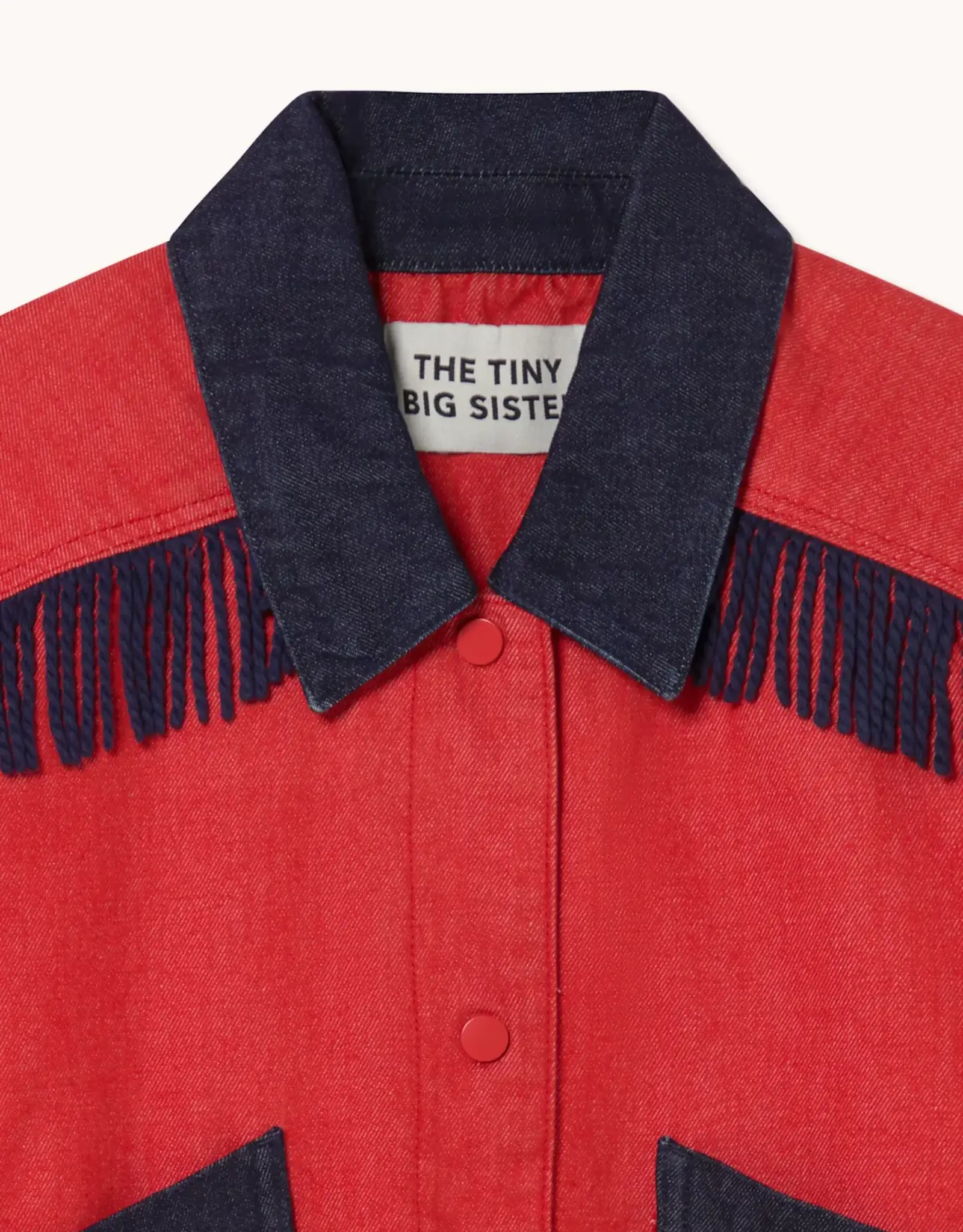 The Tiny Big Sister Jacket 'Bicolor' - Dark Red - The Tiny Big Sister
