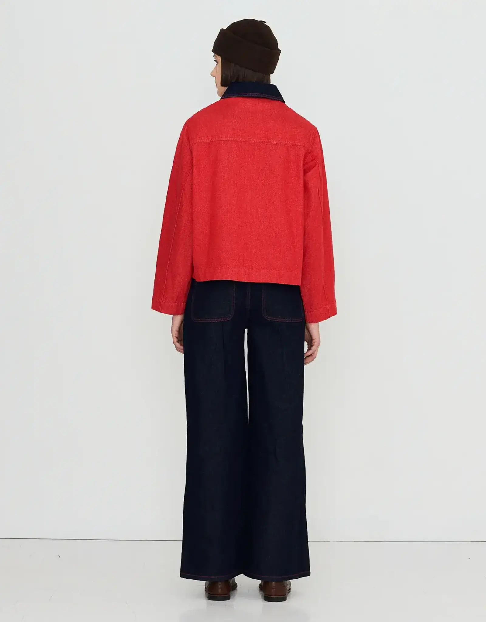 The Tiny Big Sister Jacket 'Bicolor' - Dark Red - The Tiny Big Sister