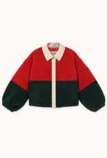 The Tiny Big Sister Polar Jacket 'Sherpa' - Dark Red/Ink Blue - The Tiny Big Sister