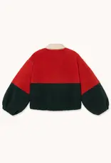 The Tiny Big Sister Polar Jacket 'Sherpa' - Dark Red/Ink Blue - The Tiny Big Sister