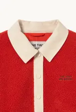 The Tiny Big Sister Polar Jacket 'Sherpa' - Dark Red/Ink Blue - The Tiny Big Sister