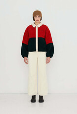 The Tiny Big Sister Polar Jacket 'Sherpa' - Dark Red/Ink Blue - The Tiny Big Sister