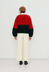 The Tiny Big Sister Polar Jacket 'Sherpa' - Dark Red/Ink Blue - The Tiny Big Sister