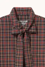 The Tiny Big Sister Jurk 'Check Bow Neck' - Raven - The Tiny Big Sister