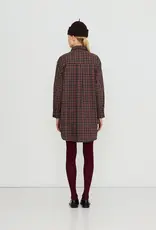 The Tiny Big Sister Jurk 'Check Bow Neck' - Raven - The Tiny Big Sister