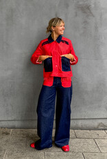 The Tiny Big Sister Jacket 'Bicolor' - Dark Red - The Tiny Big Sister