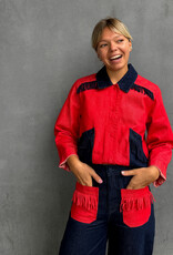 The Tiny Big Sister Jeans 'Bicolor' - Navy - The Tiny Big Sister