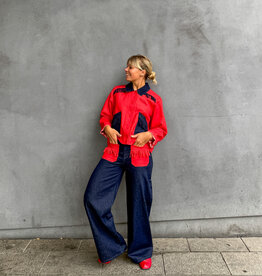 The Tiny Big Sister Jeans 'Bicolor' - Navy - The Tiny Big Sister