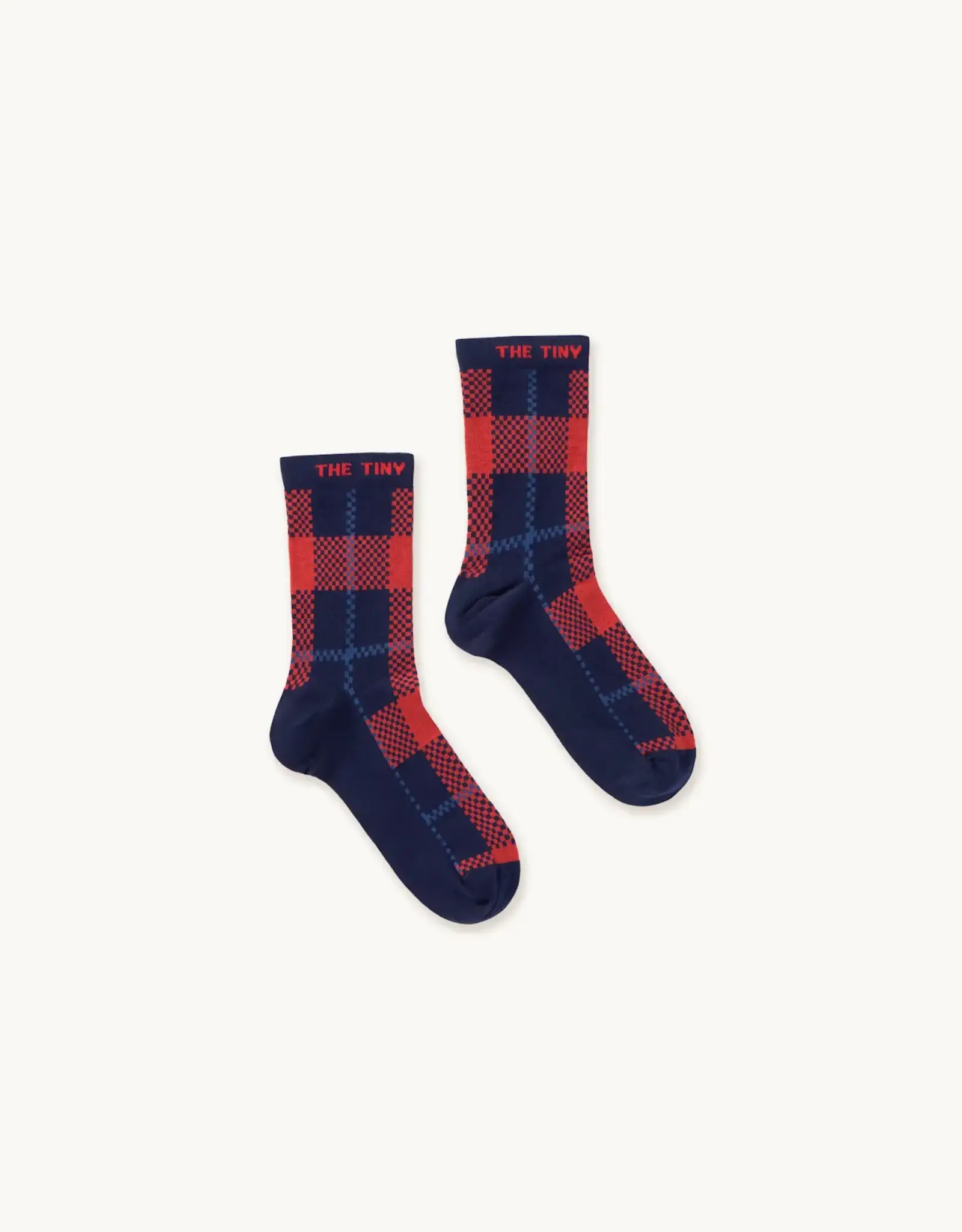 The Tiny Big Sister Socks 'Checks' - Navy - The Tiny Big Sister