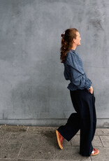 American Vintage Broek 'Ayany' - Navy - Aya10C -  American Vintage