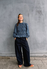 American Vintage Broek 'Ayany' - Navy - Aya10C -  American Vintage