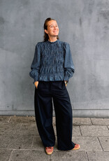 Blouse Check 'Marcia' - Blue - Neo Noir