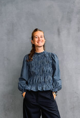 Blouse Check 'Marcia' - Blue - Neo Noir