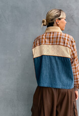 The Golden House Ad Blouse 'Rosalia' - Denim Et Orange