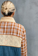 The Golden House Ad Blouse 'Rosalia' - Denim Et Orange