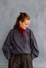 Laure+Max Blouse 'Cassandra' - Brown&Blue Check - Laure+Max