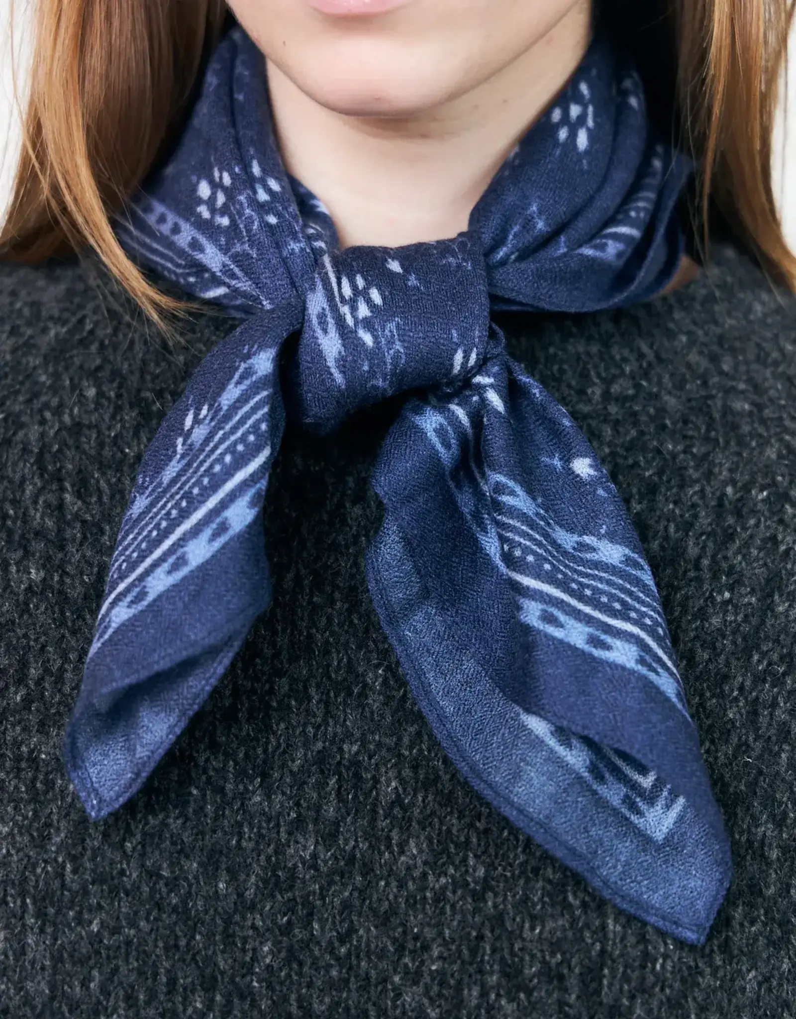 Lollys Laundry Scarf 'Mase' - Dark Navy - Lollys Laundry